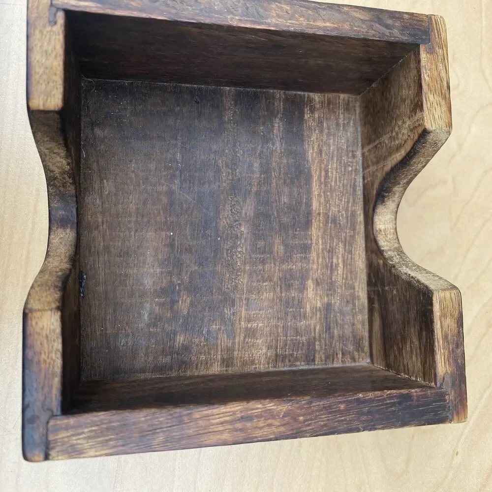 Marble Stone Coaster Set of 4 w Wood Holder Natural Veining Square Heavy